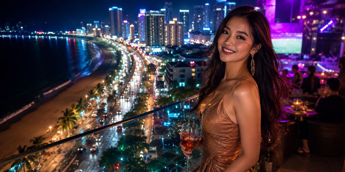 Màn hình cược casino neon tại Nha Trang