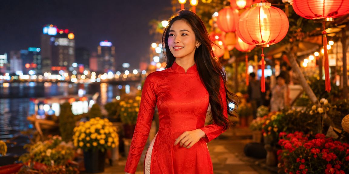 Cô gái mặc áo dài Sài Gòn thưởng thức trò chơi casino trên điện thoại